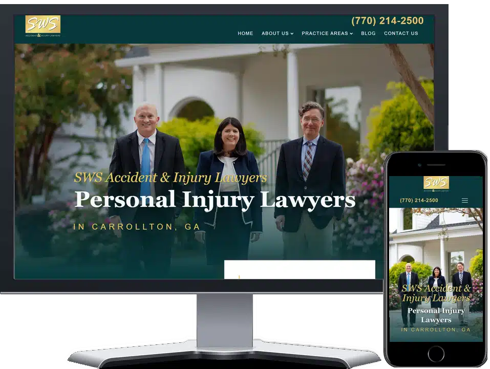 SWS Accident and Injury Law Carrollton Personal Injury Lawyer Website Design
