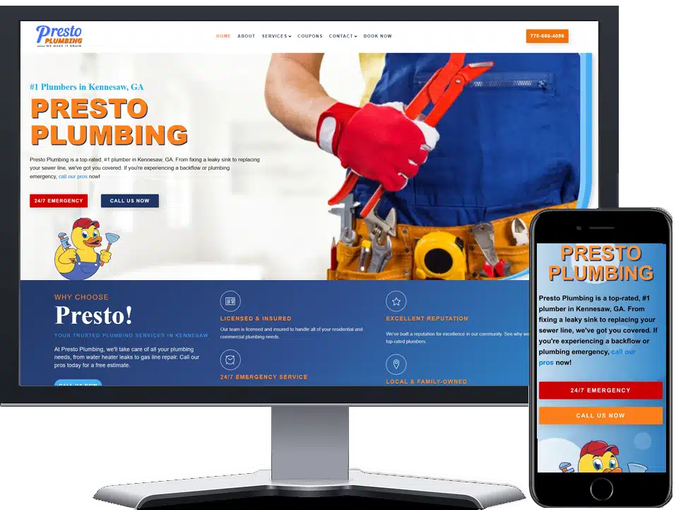 presto-plumbing-kennesaw-website-rebuild